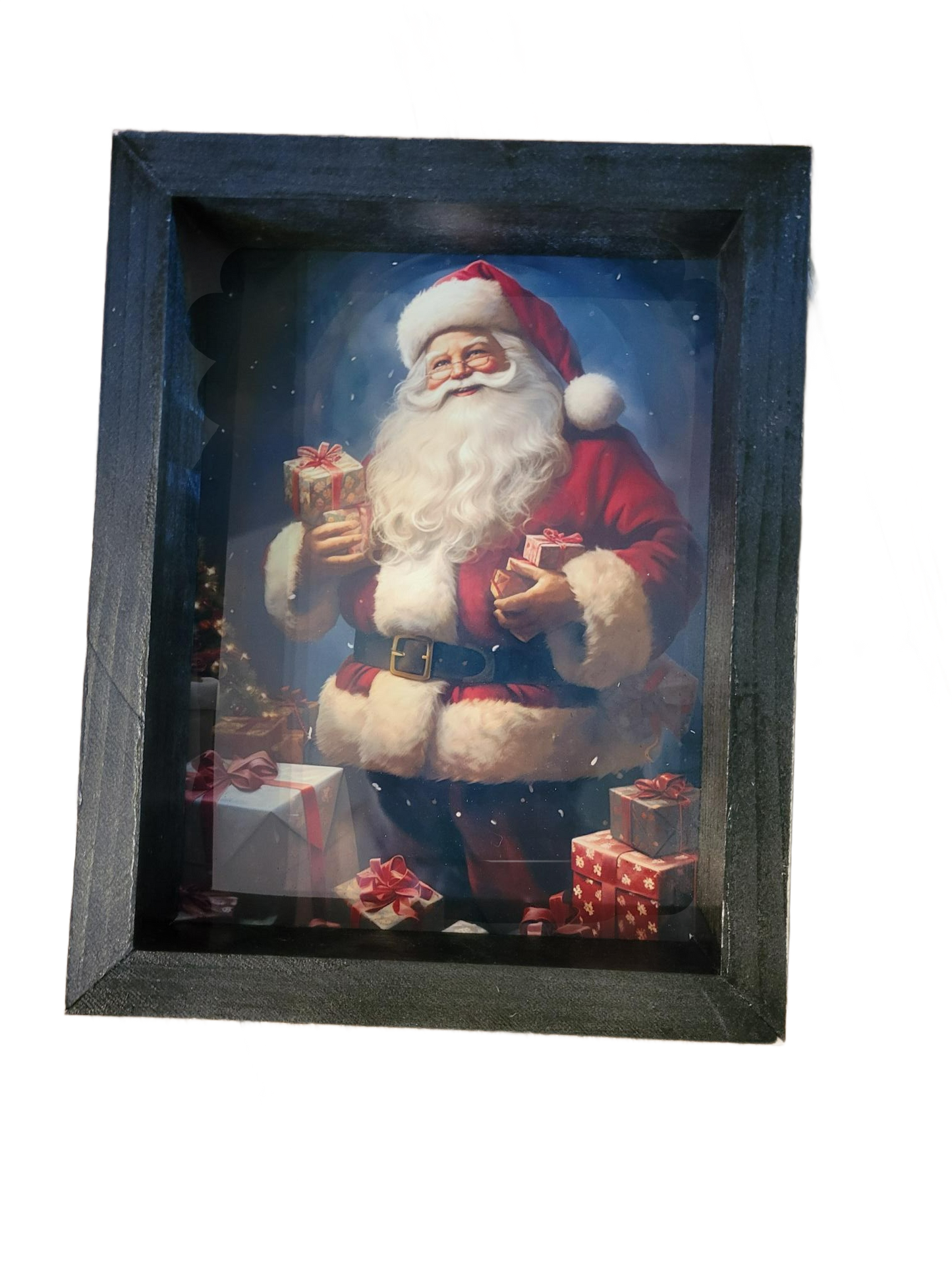 Santa Picture 2 - Picture, Wood