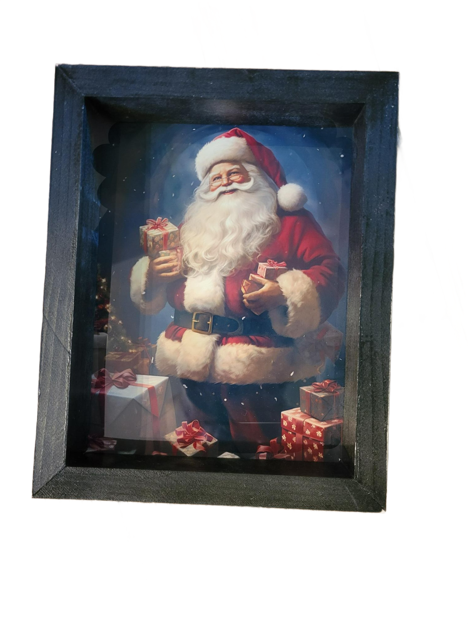 Santa Picture 2 - Picture, Wood