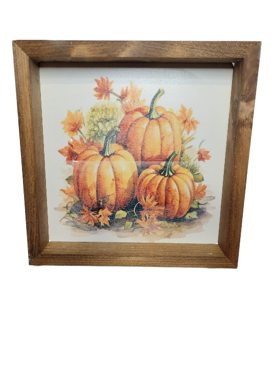 trio of pumpkin Sign | Display - Display, Stain