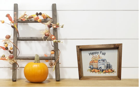 Happy Fall Pumpkin Truck Sign | Handmade - Handmade, Stain