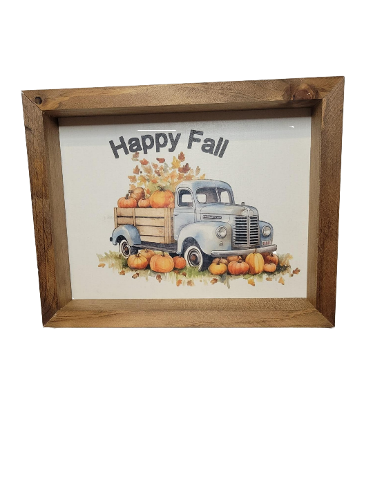 Happy Fall Pumpkin Truck Sign | Handmade - Handmade, Stain