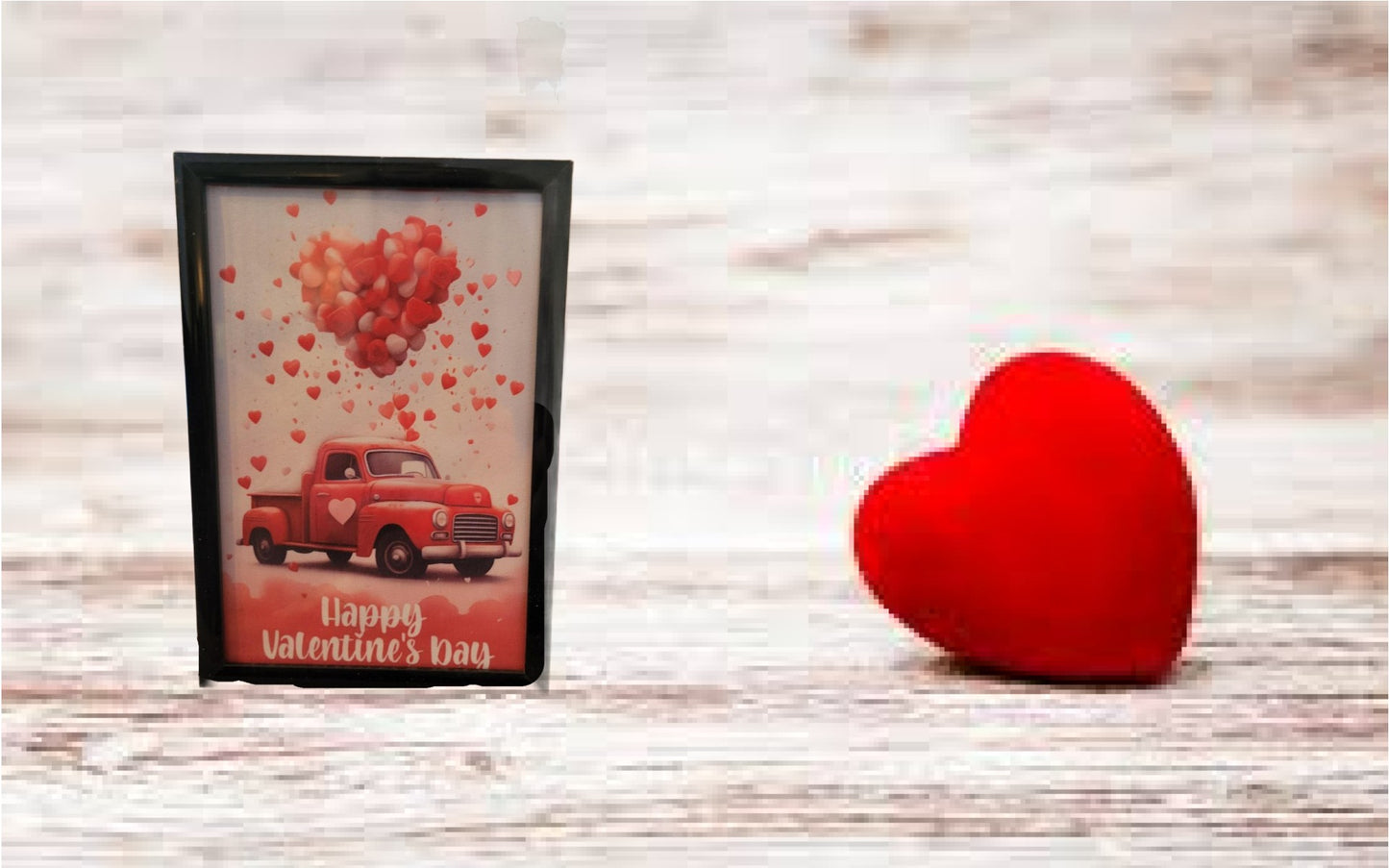 Red Truck Happy Valentine Picture - Picture, Depict