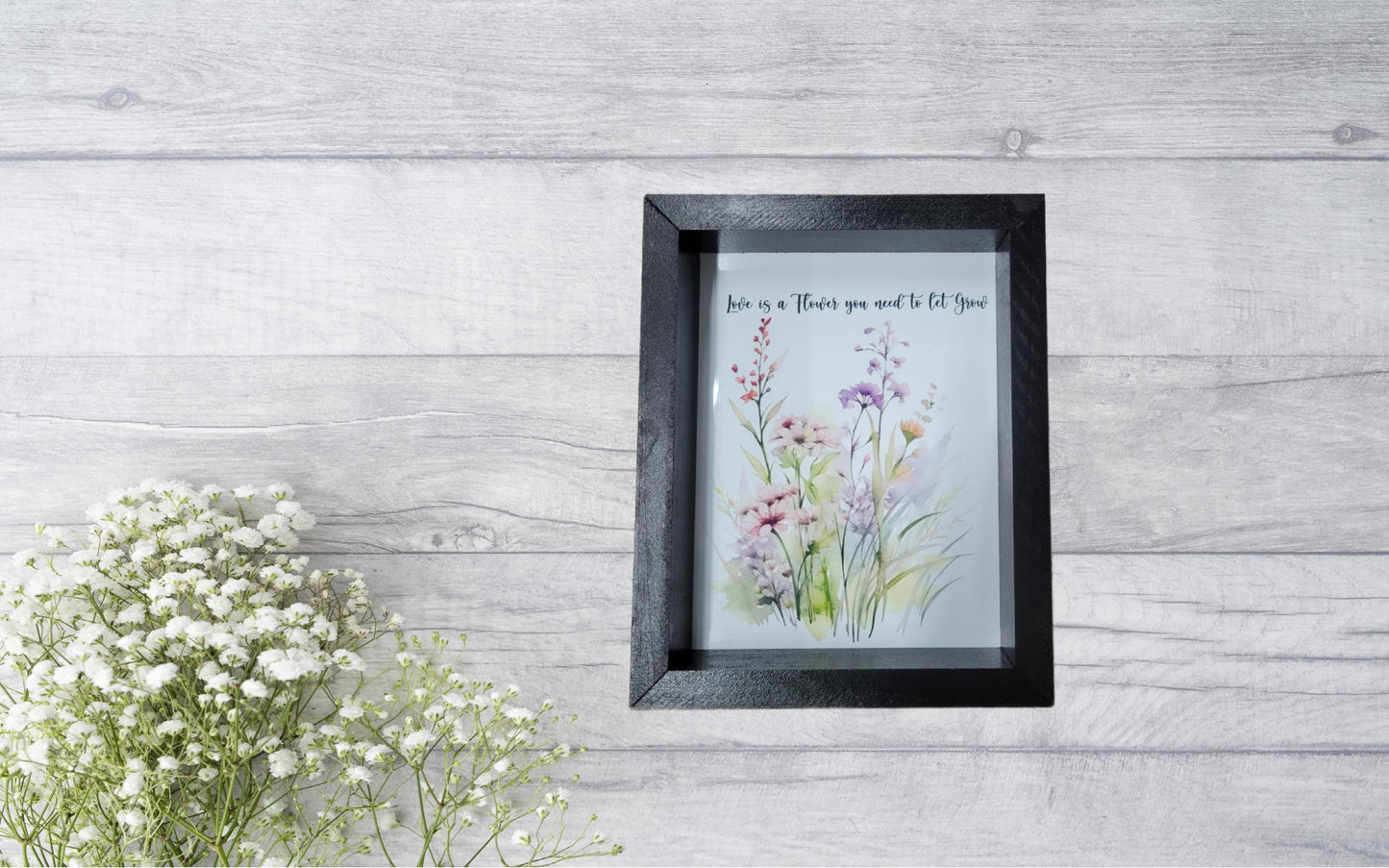 Love is flower to let grow sign