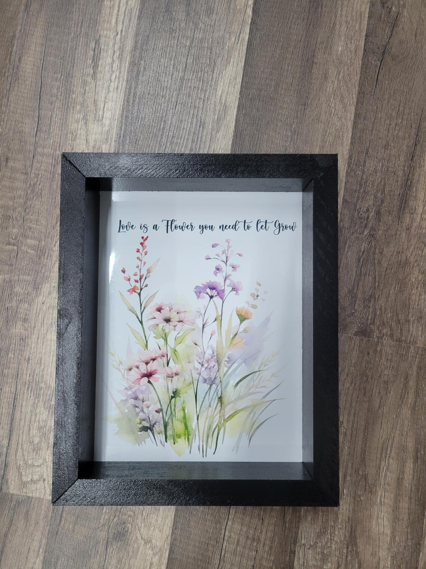 Love is a Flower You Need to Let Grow – Framed Floral Wall Art