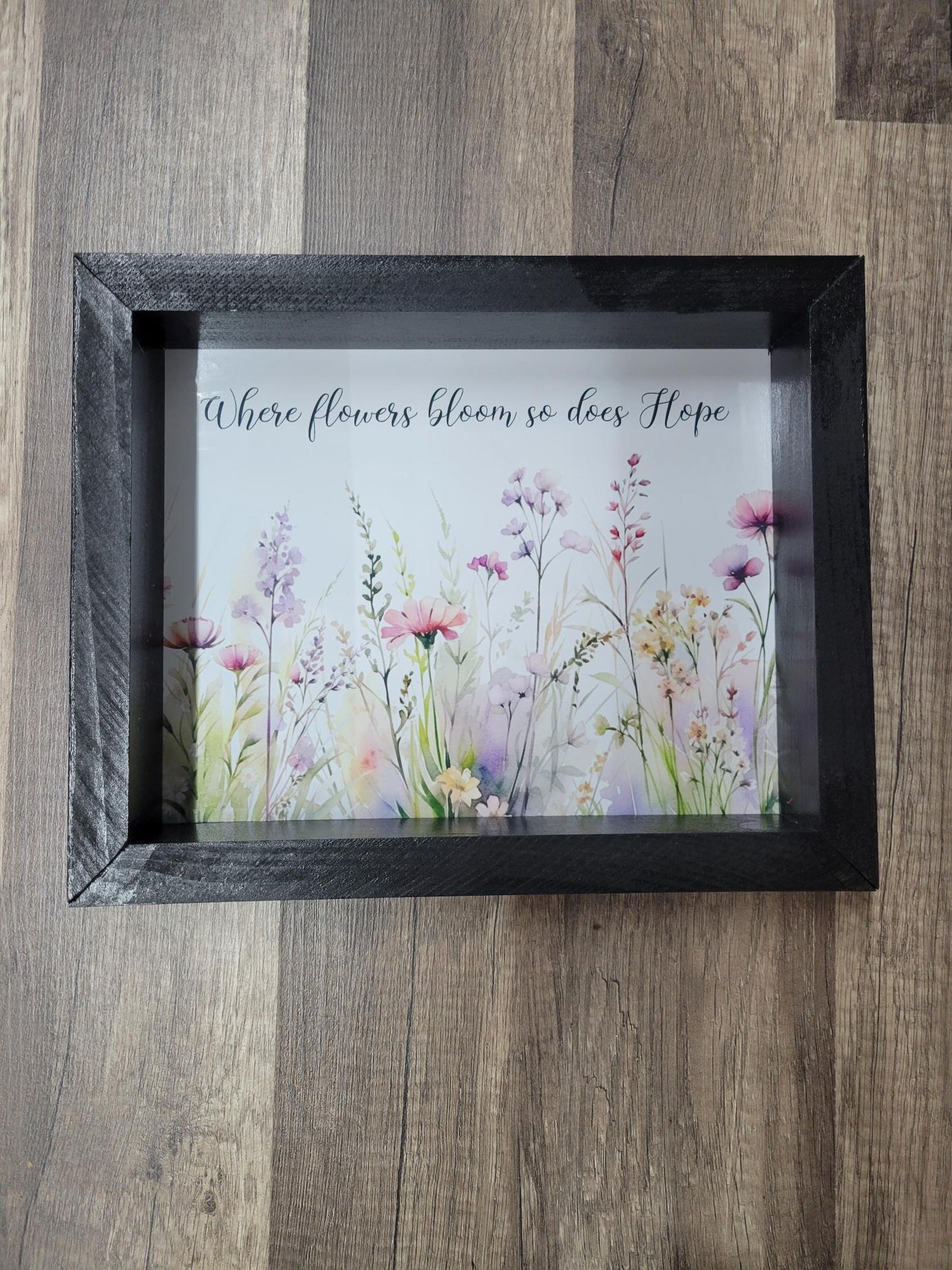 Where Flowers Bloom So Does Hope – Inspirational Floral Wall Artt