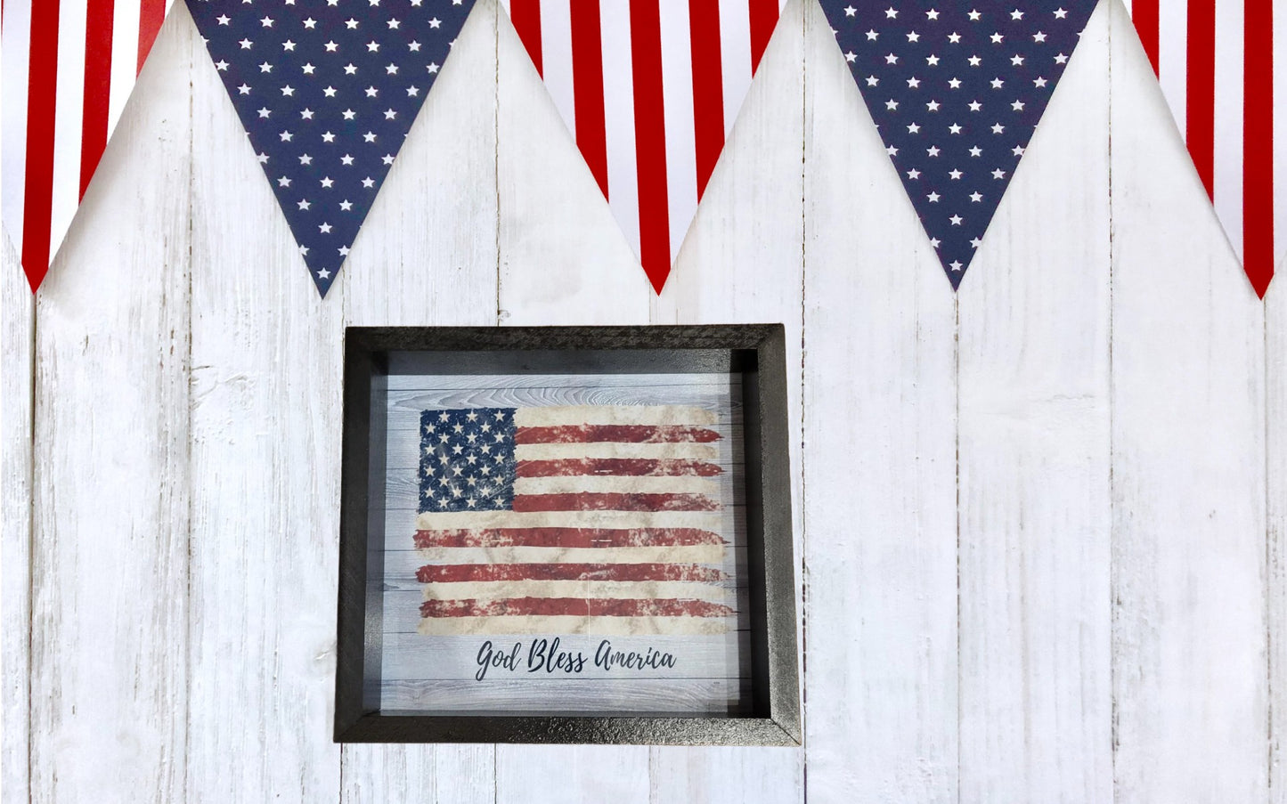 12 X12 God Bless America Flag