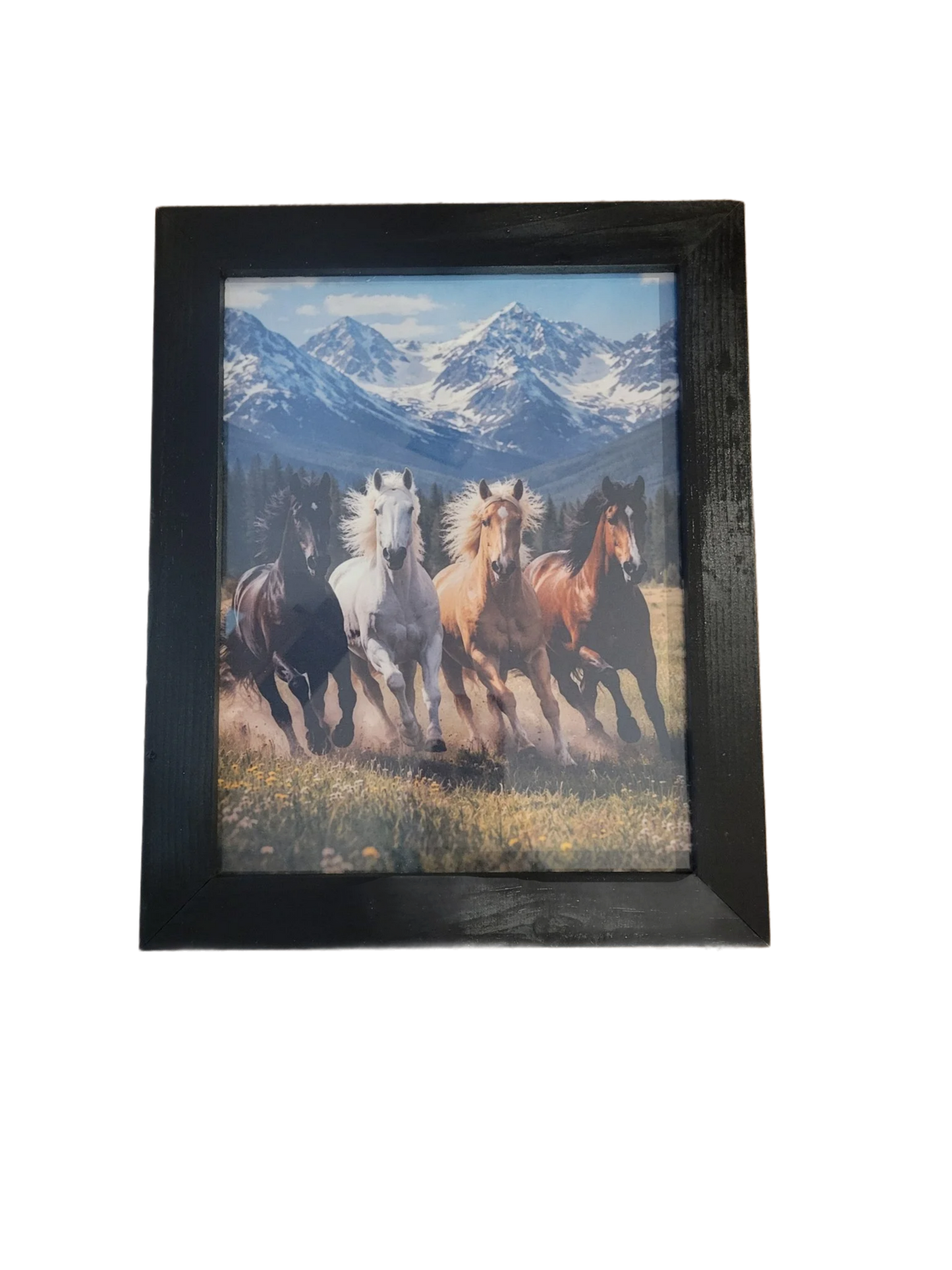Wild Horses Running in Mountain Landscape – Nature Wall Art