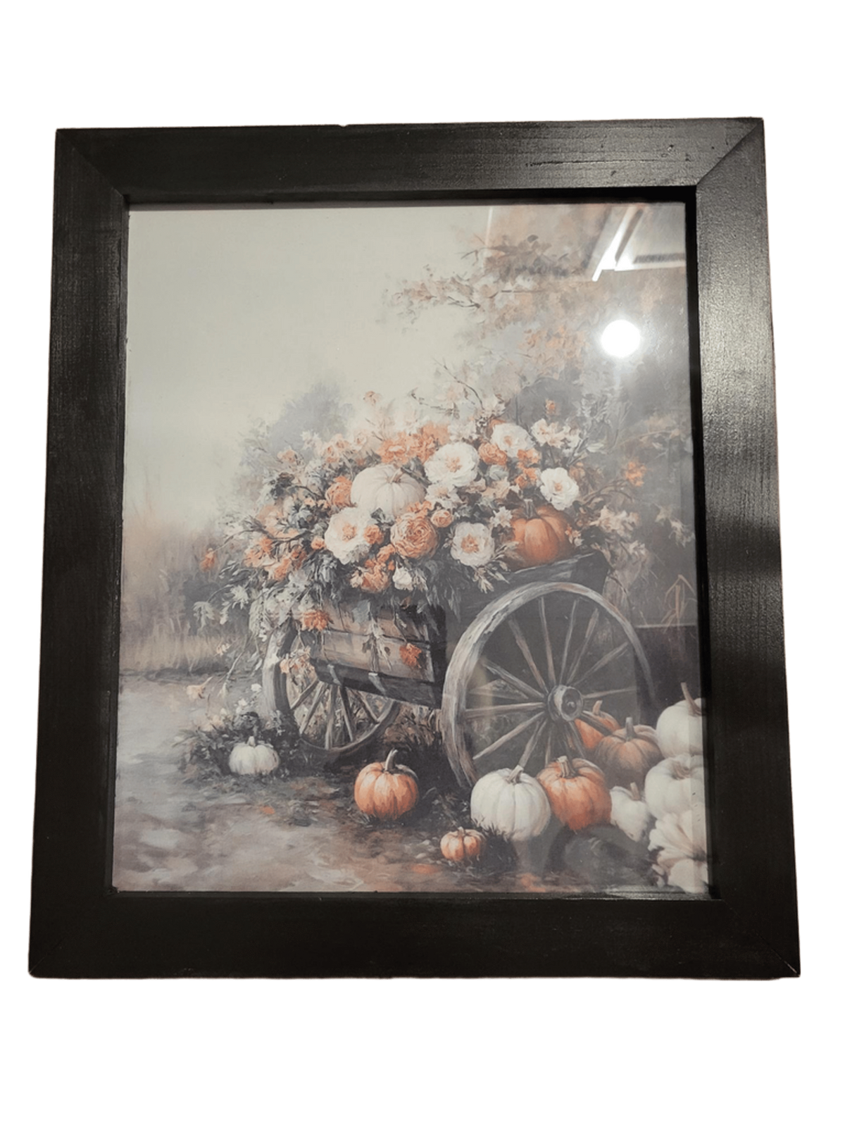 Fall Pumpkin Wagon Wall Art – Rustic Farmhouse Autumn Decor