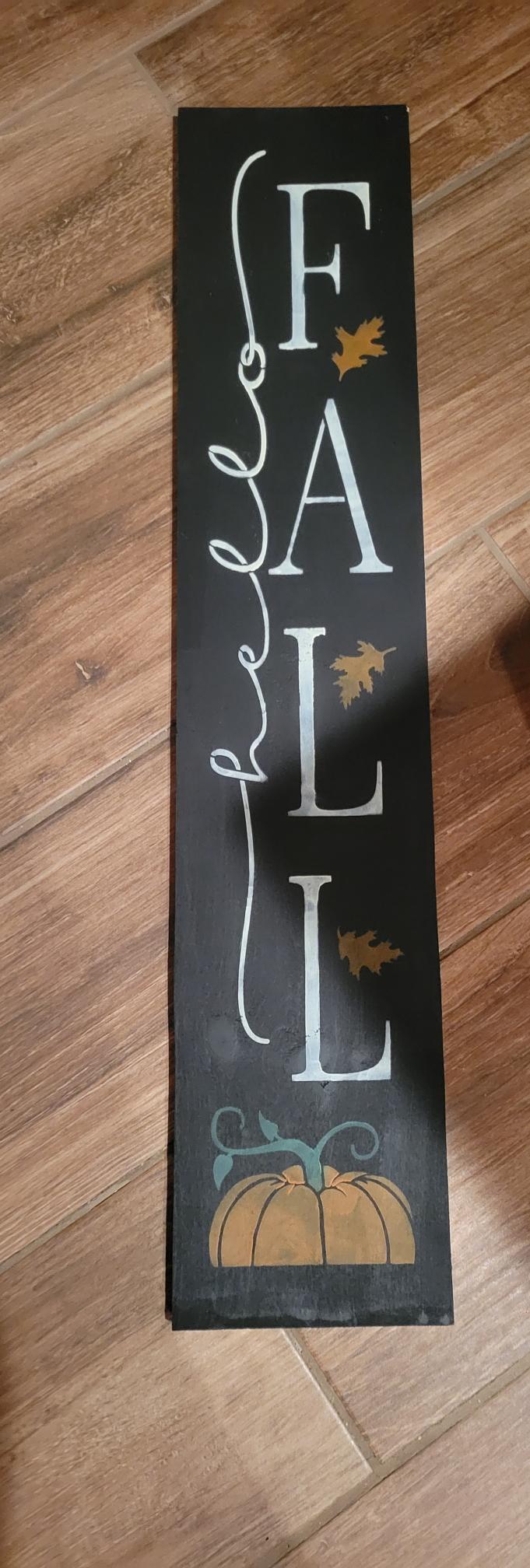 Hello Fall Vertical Sign - Sign, Handmade