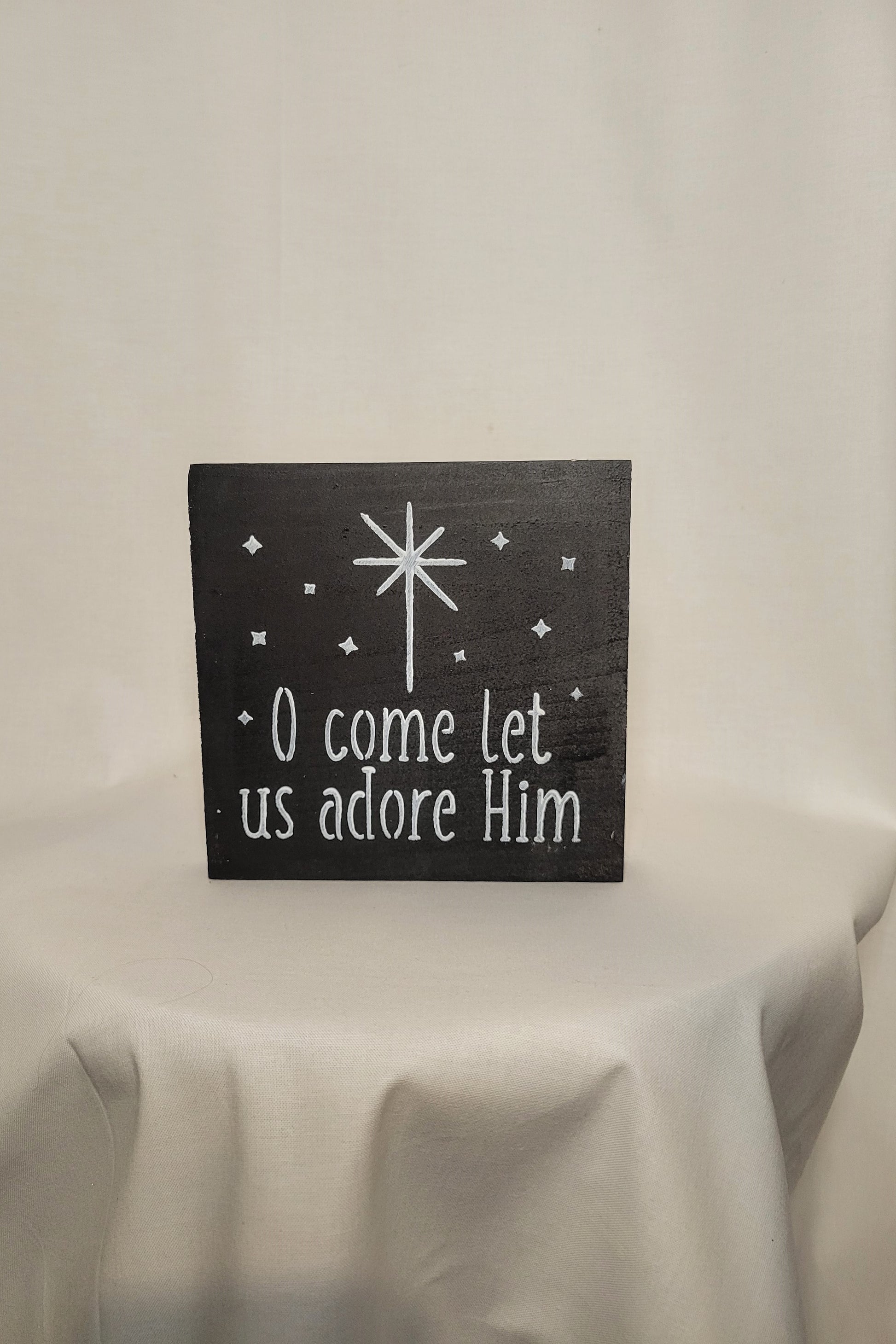 O Come let use Adore Him Sign | Small - Small, Handmade