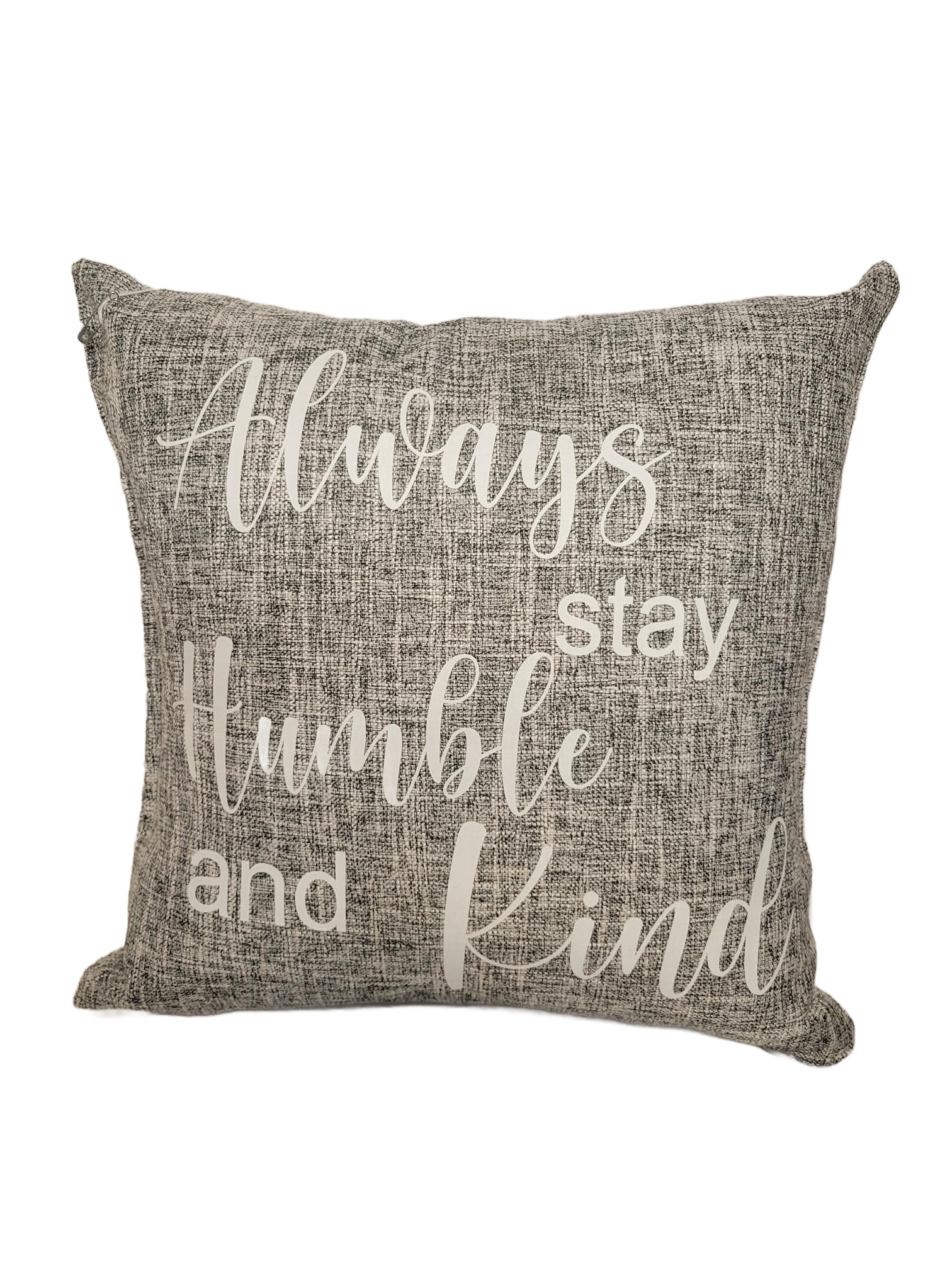 Gray Stay Humble and Kind Pillow - Pillow, Washing