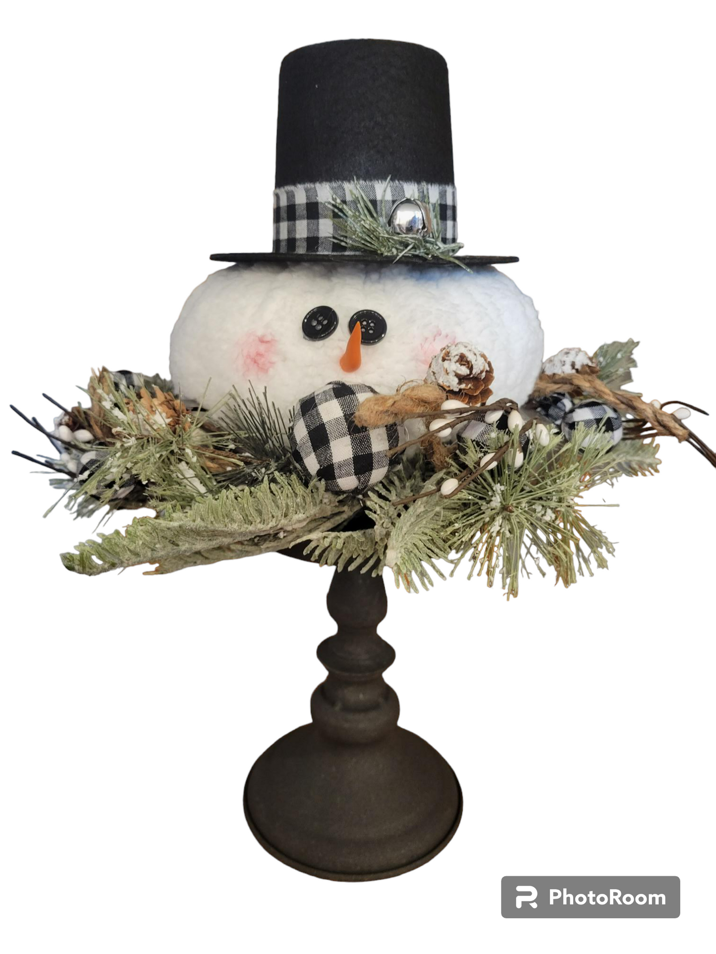 Pedestal Candle holder black - Holder, Metal