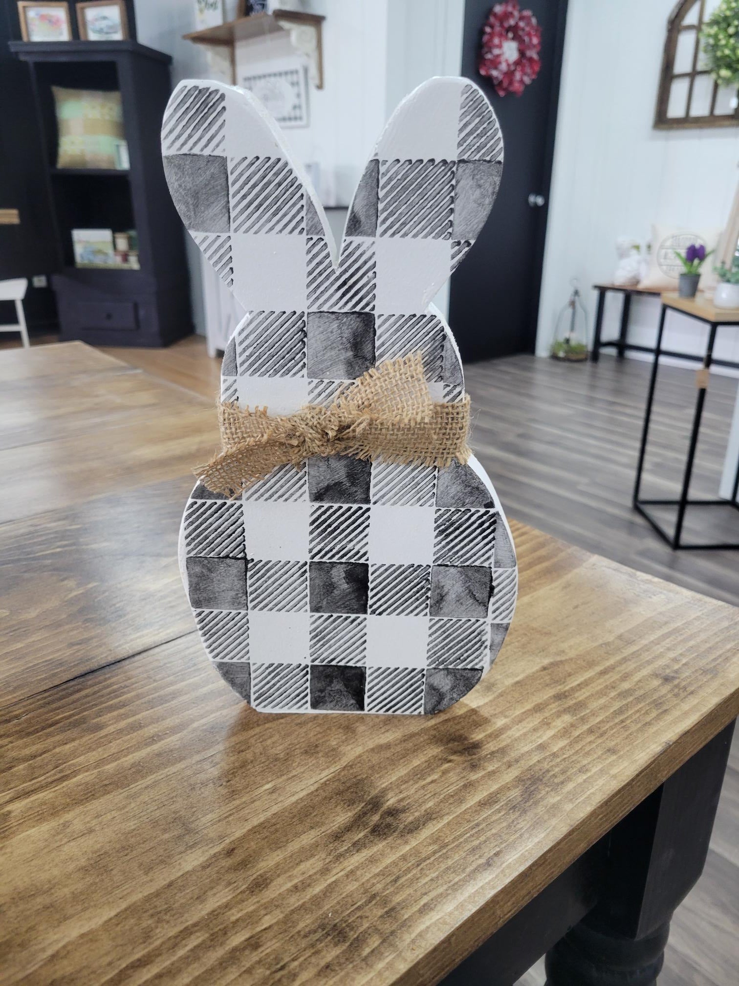 Buffalo Check Bunny | Wood - Wood, Bunny