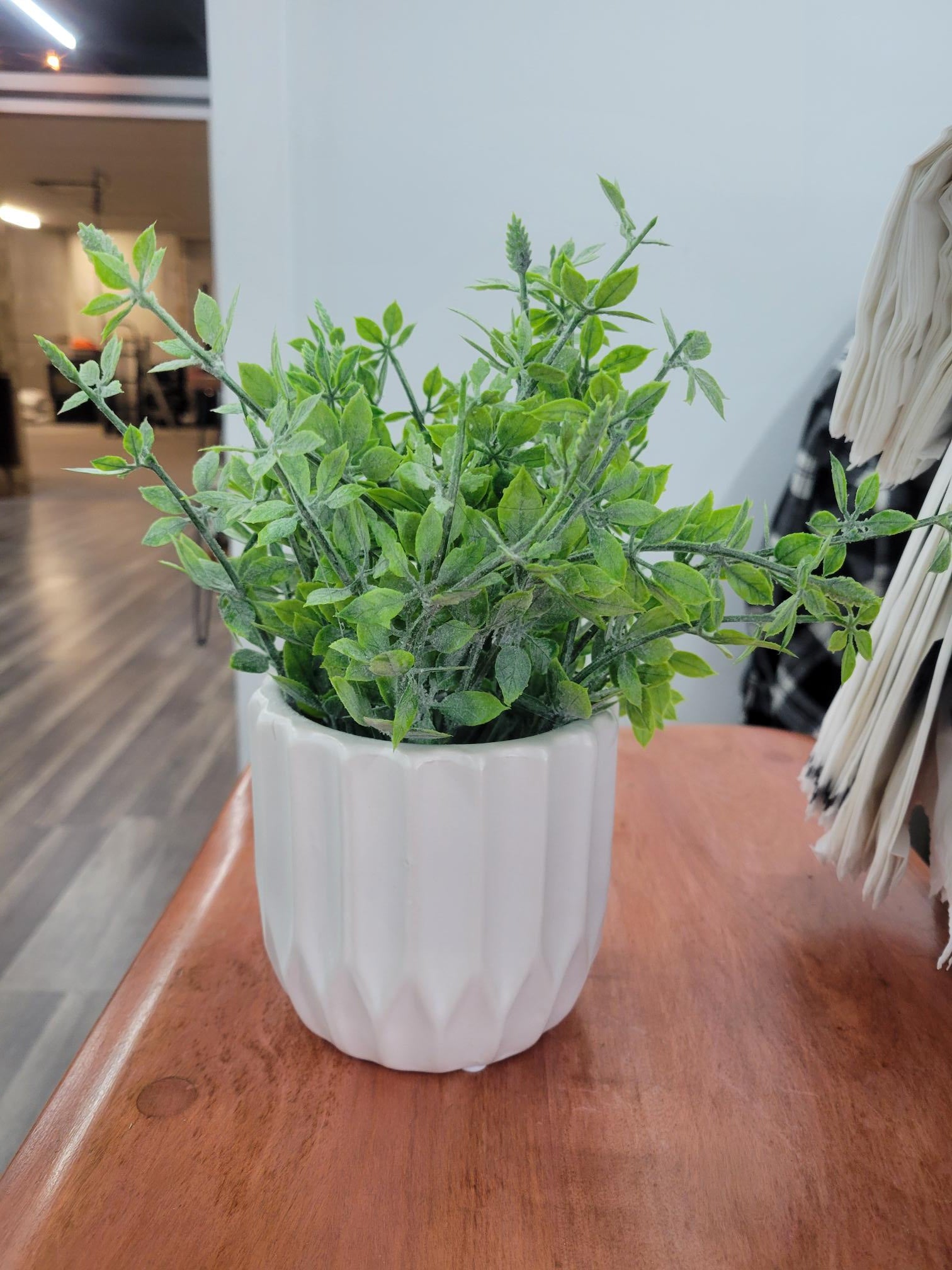Farmhouse white pot with greenery | Home - Home, Beautiful