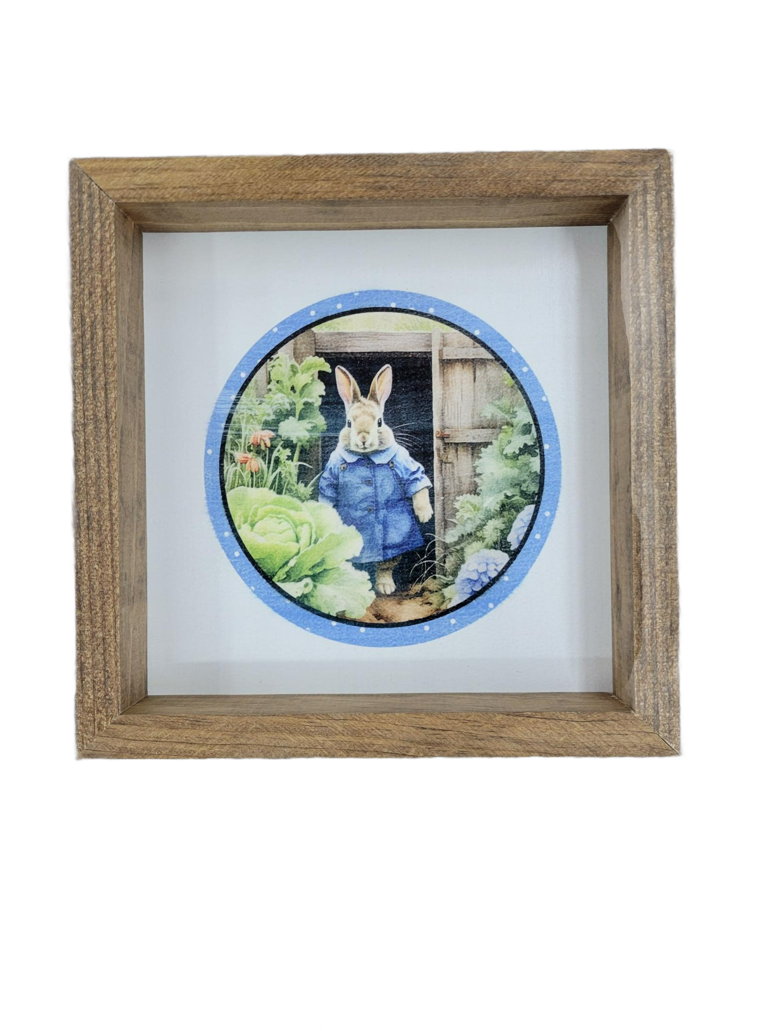 Bunny Blue Coat round | Sign - Sign, Handmade