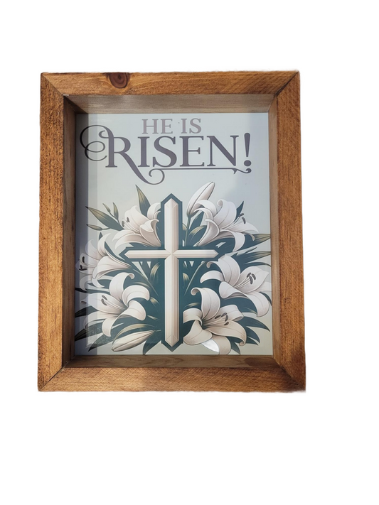 He is Risen Sign | Cross - Cross, Small