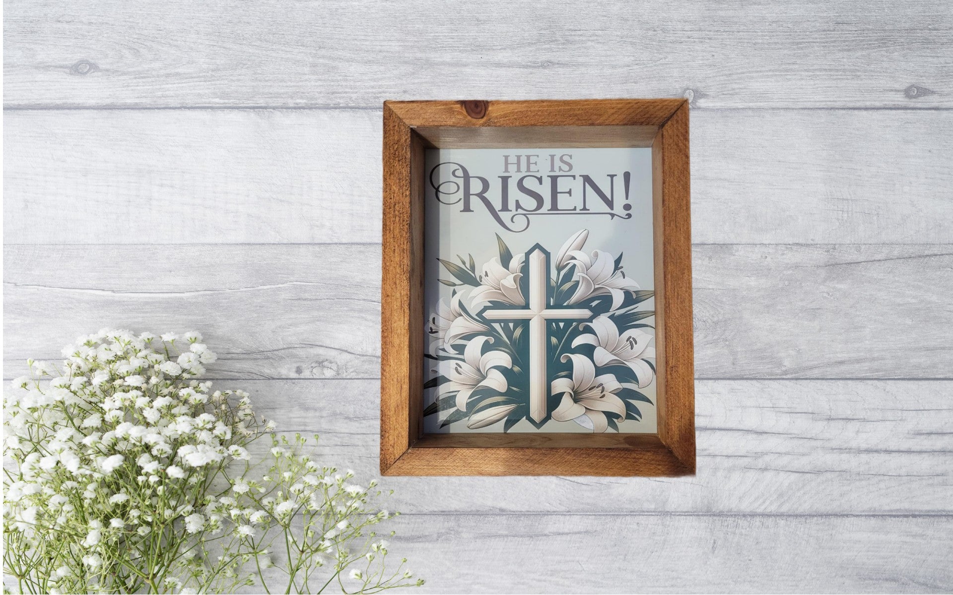He is Risen Sign | Cross - Cross, Small