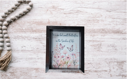 Butterflies in Garden of Life Sign