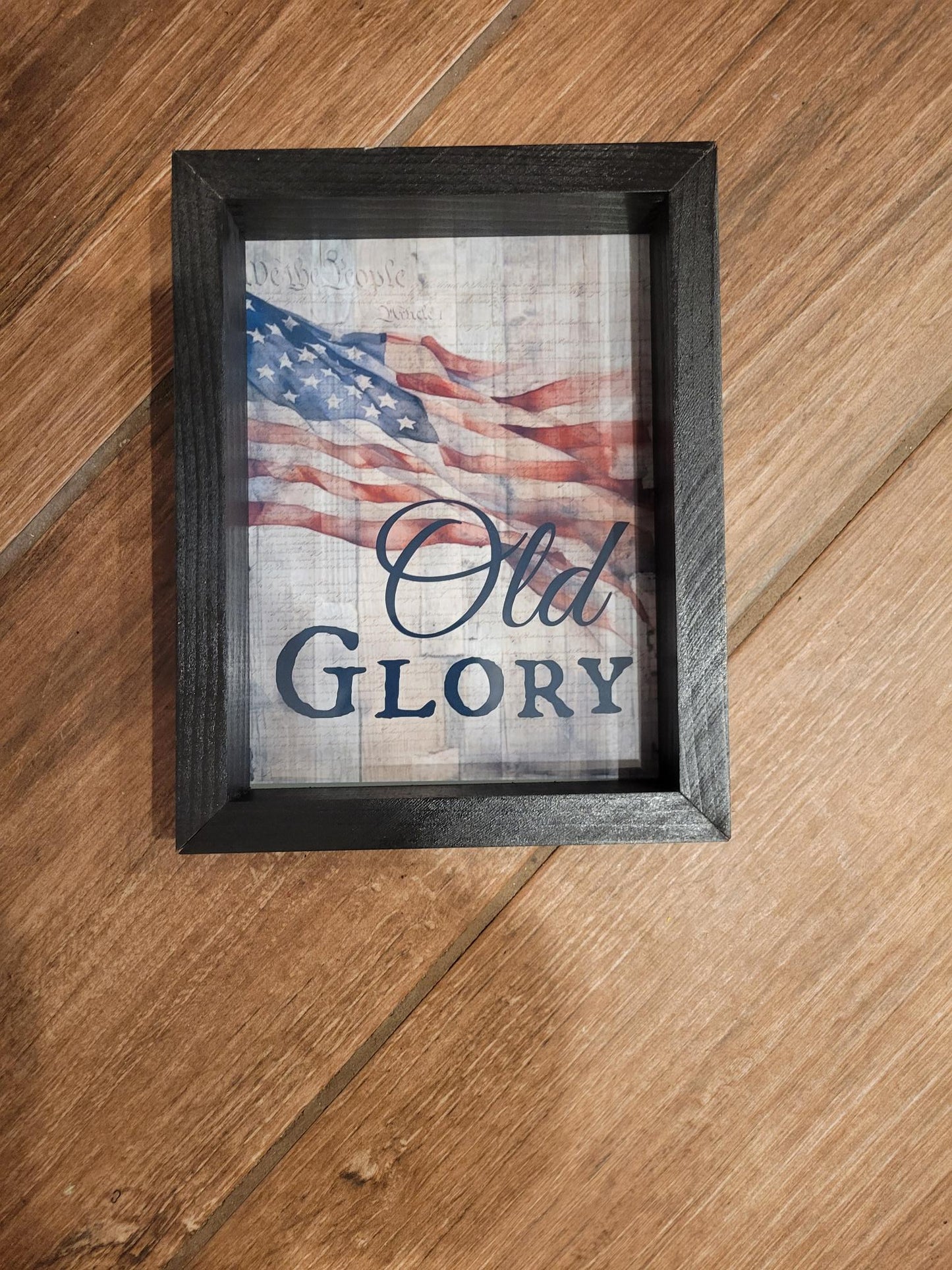 “Old Glory” American Flag Wall Art – Rustic Patriotic Decor
