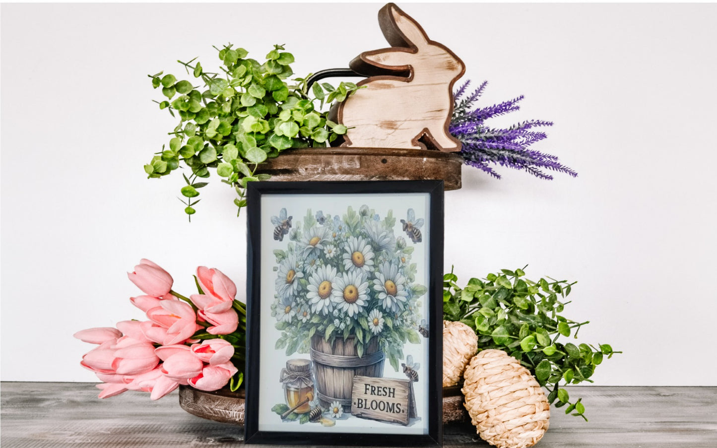 Fresh Blooms Floral Print | Country Farmhouse Decor for Home