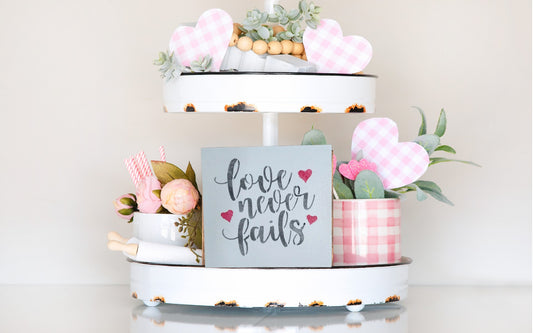 Love Never Fails Mini Sign