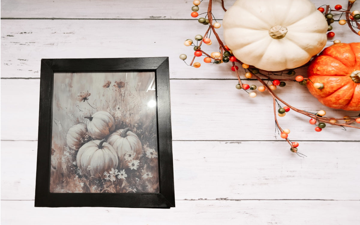 Moody Fall Pumpkin Wall Art – Rustic Farmhouse Autumn Decor