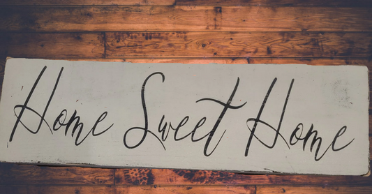 Home Sweet Home Rustic Farmhouse Wood Sign | Vintage Entryway Wall Decor